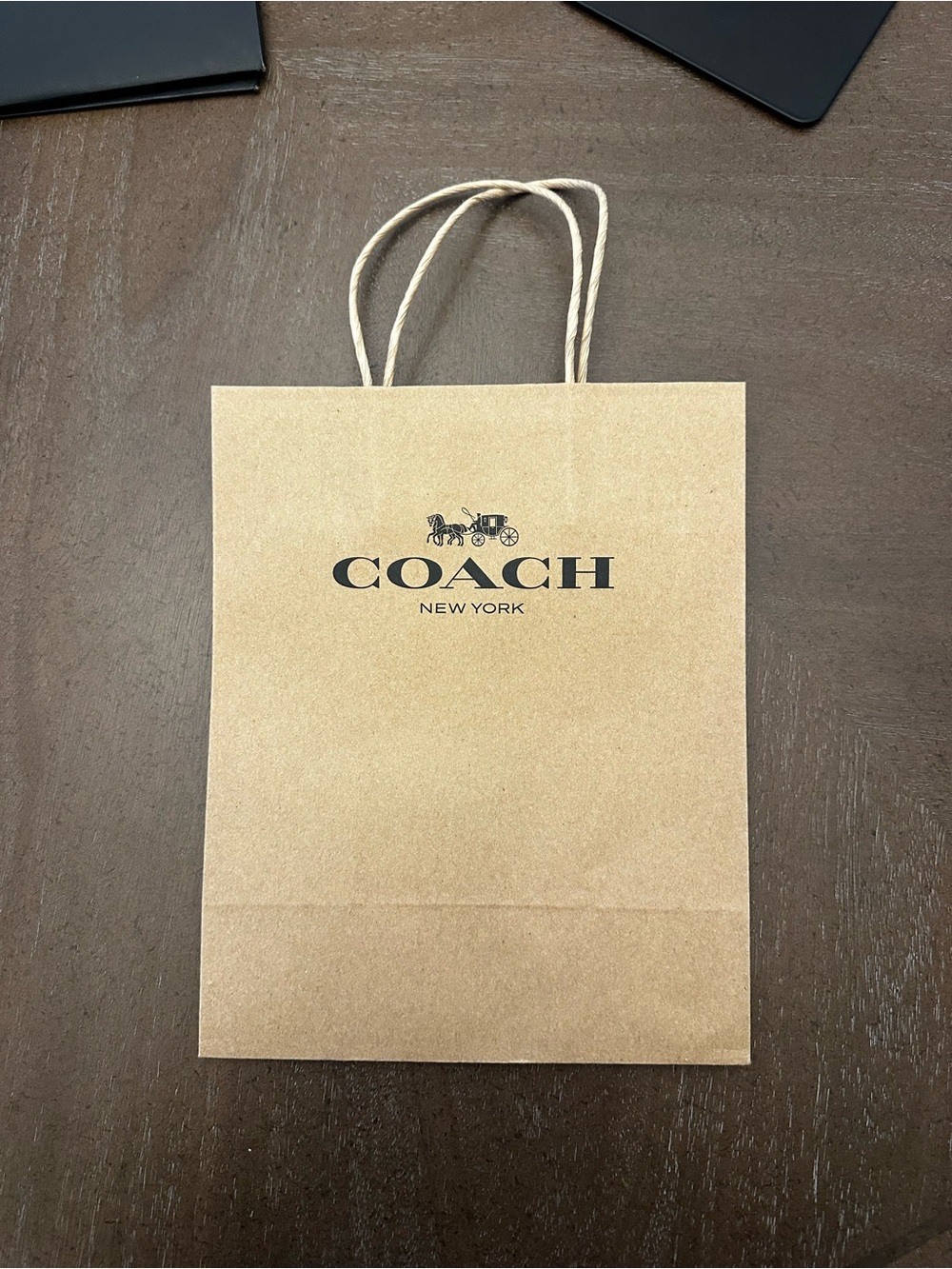 COACH Brown Paper Gift Bag